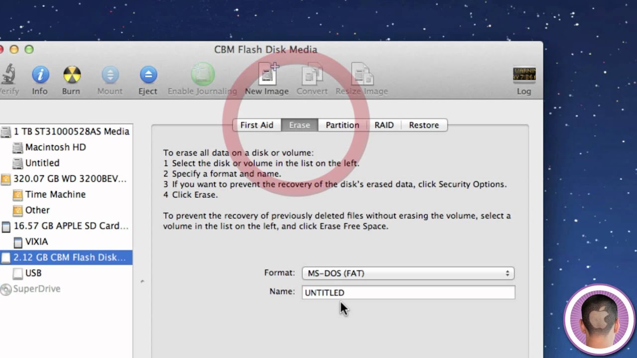 Format thumb drive for mac